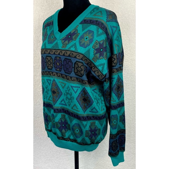 MALCOLM EMILIO • Stay Relevant Sacred Geometry Reworked Vintage Pullover Sweater - Picture 8 of 13